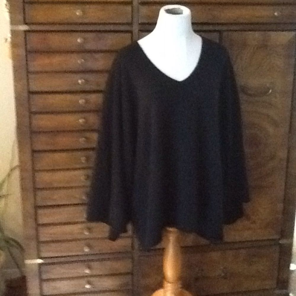 BCBGMaxAzria Black Poncho Jacket
